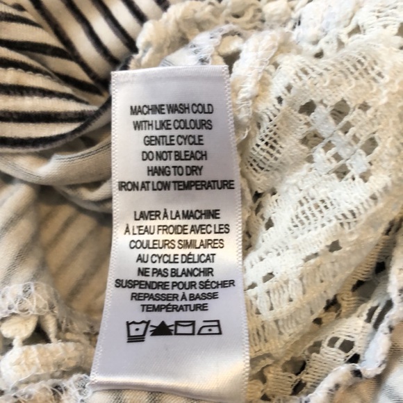 COPY - 2 for $15 Cute striped mixed media tunic tee shirt - Picture 7 of 10